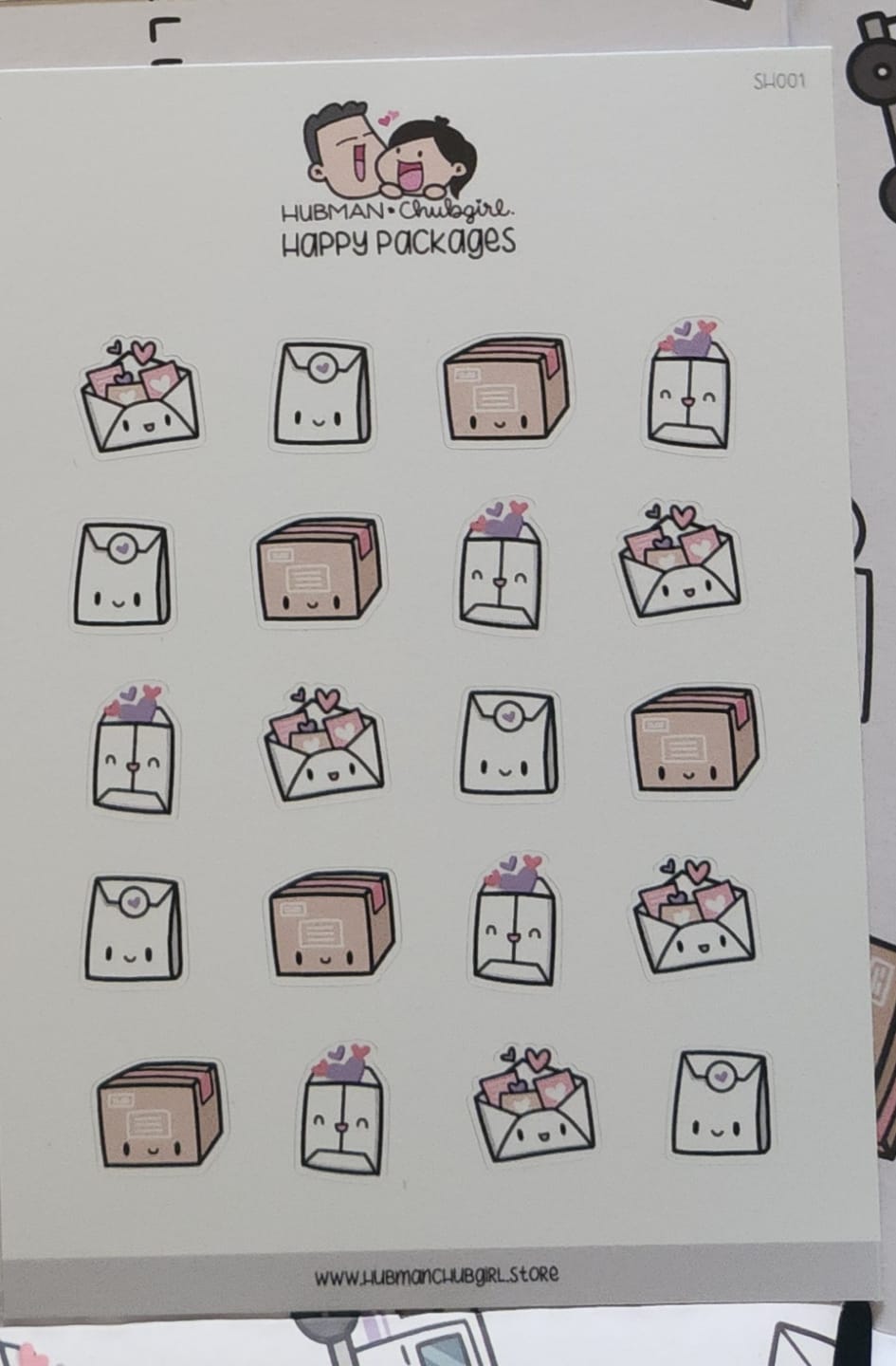 Customer photo review of Happy Packages Planner Stickers