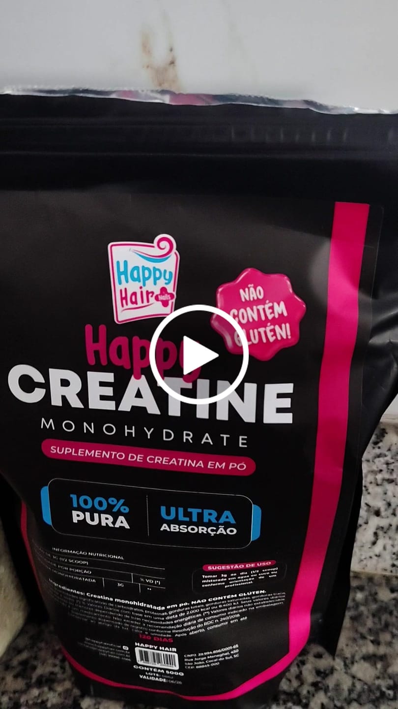 Customer video review of Creatina Monohidratada 100% Pura 500g Happy Creatine