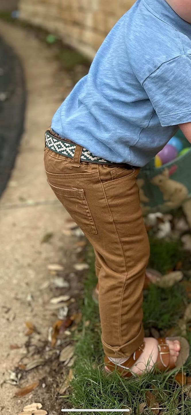 Customer photo review of Kids Guarda Pampas Woven Polo Belt (Green)