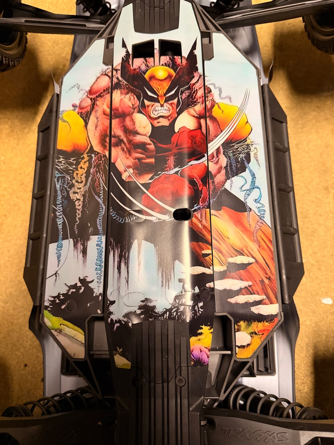 Customer photo review of TRAXXAS XRT compatible "CREATE YOUR OWN SKIN" chassis protector skin