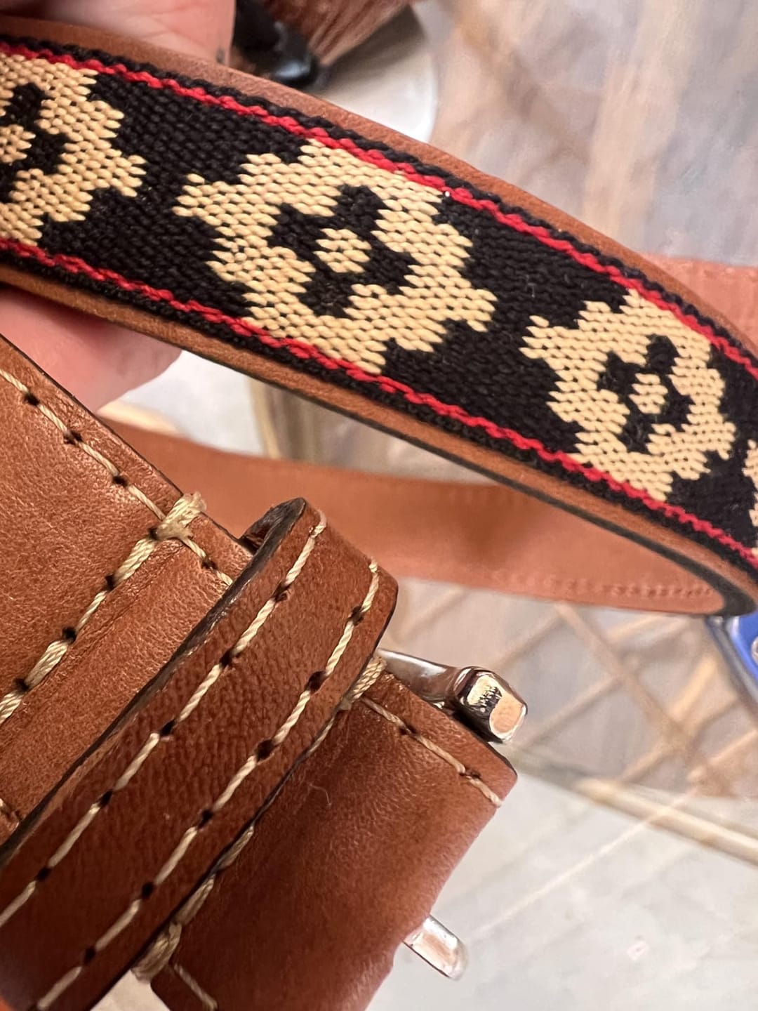 Customer photo review of Kids Guarda Pampa Woven Polo Belt (Beige/Black)