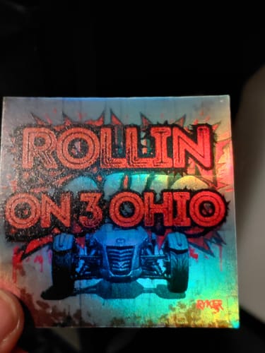 Customer photo review of 100 2.5" Custom Holographic Stickers
