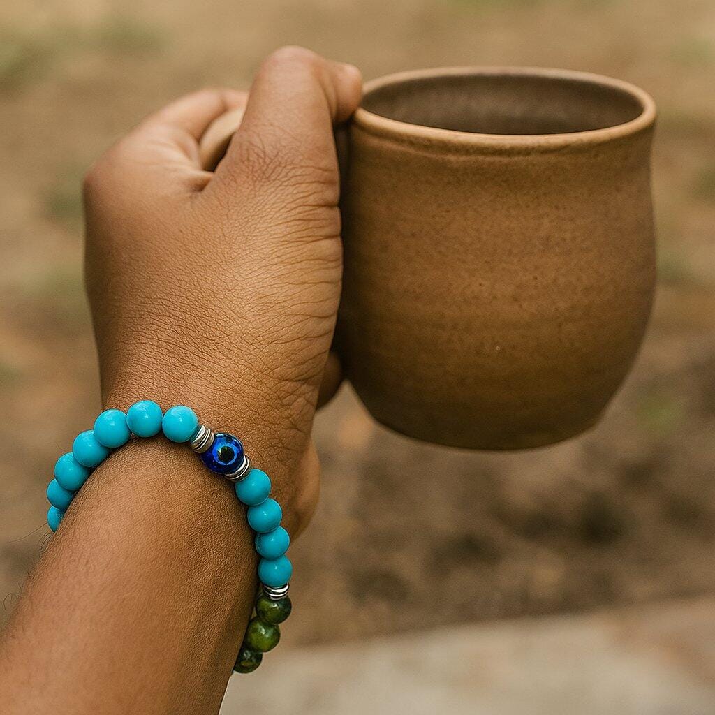Customer photo review of Natural Stone Bracelet for Taurus Wealth Attraction & Persistence