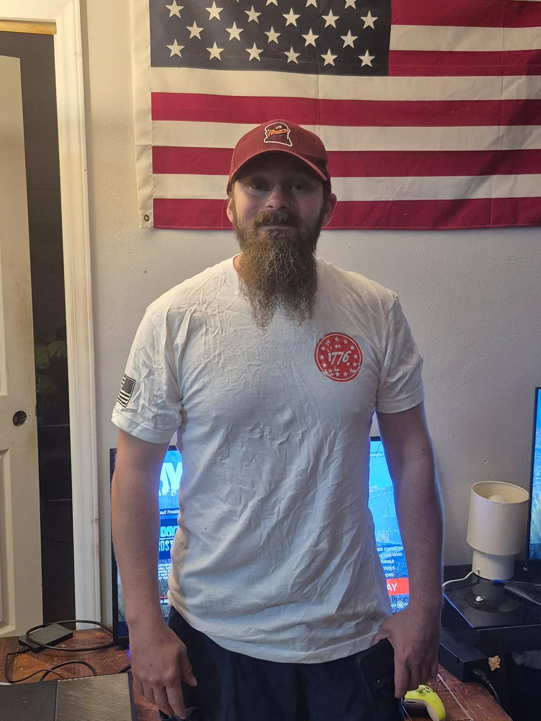 Customer photo review of One Nation Under God Flag T-Shirt
