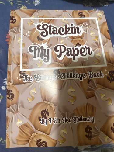 Customer photo review of Stackin My Paper - (Has the most savings trackers - house tracker, vacay, car, debt etc.)
