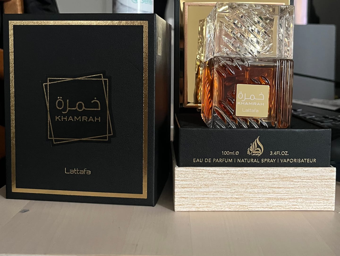 Customer photo review of Eau de Parfum Khamrah - Lattafa 100 ML