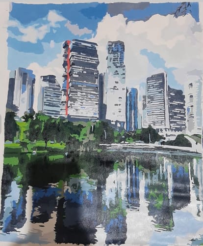 Customer photo review of Custom Landscape Paint By Numbers