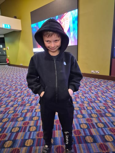 Customer photo review of The Classic Kids Squiddy Zip Hoodie