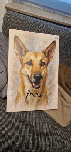 Customer photo review of Dein Haustier als Porträt - Individuelle Leinwand