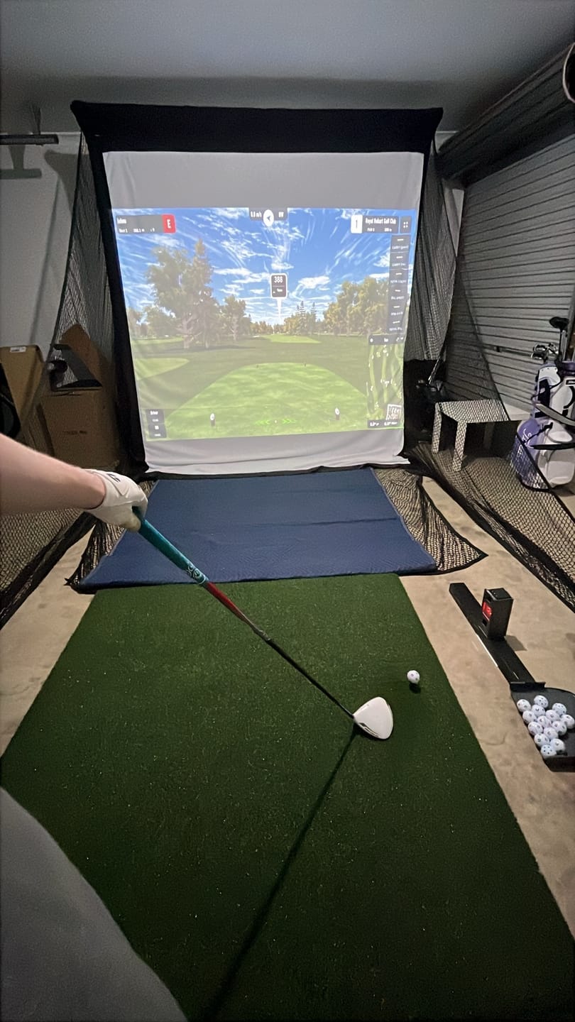 Customer photo review of Golf Return Simulator Kit - At-Home Practice & Play Bundle - 24/7 Golf