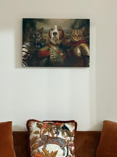 Customer photo review of The Heroic Brothers - Custom Pet Canvas