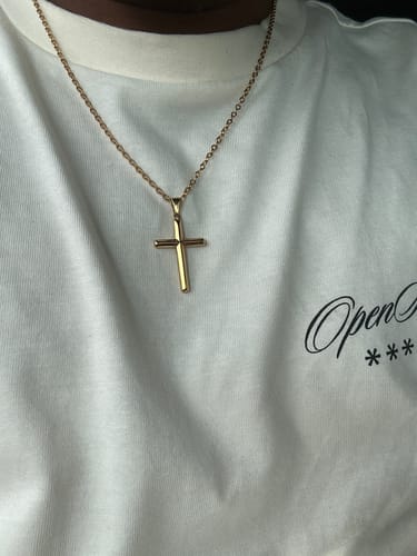 Customer photo review of Cross Pendant (Gold)