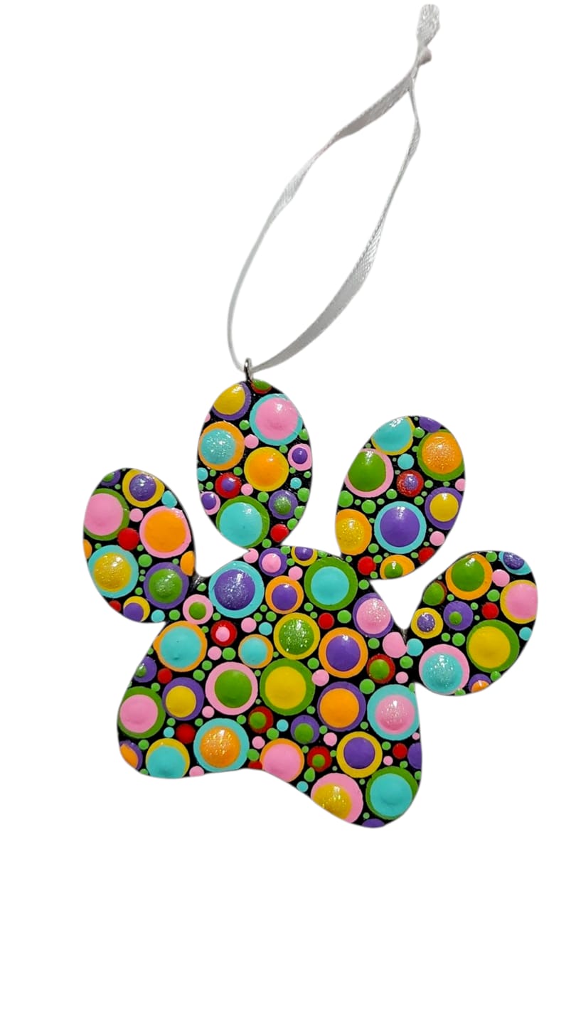 Customer photo review of Unfinished Wood Paw Print Shape - Pet Craft - up to 46"