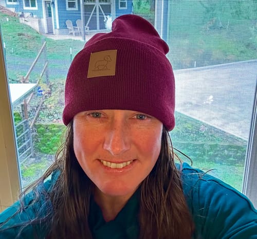 Customer photo review of Baylor Beanie - Toasted Garnet