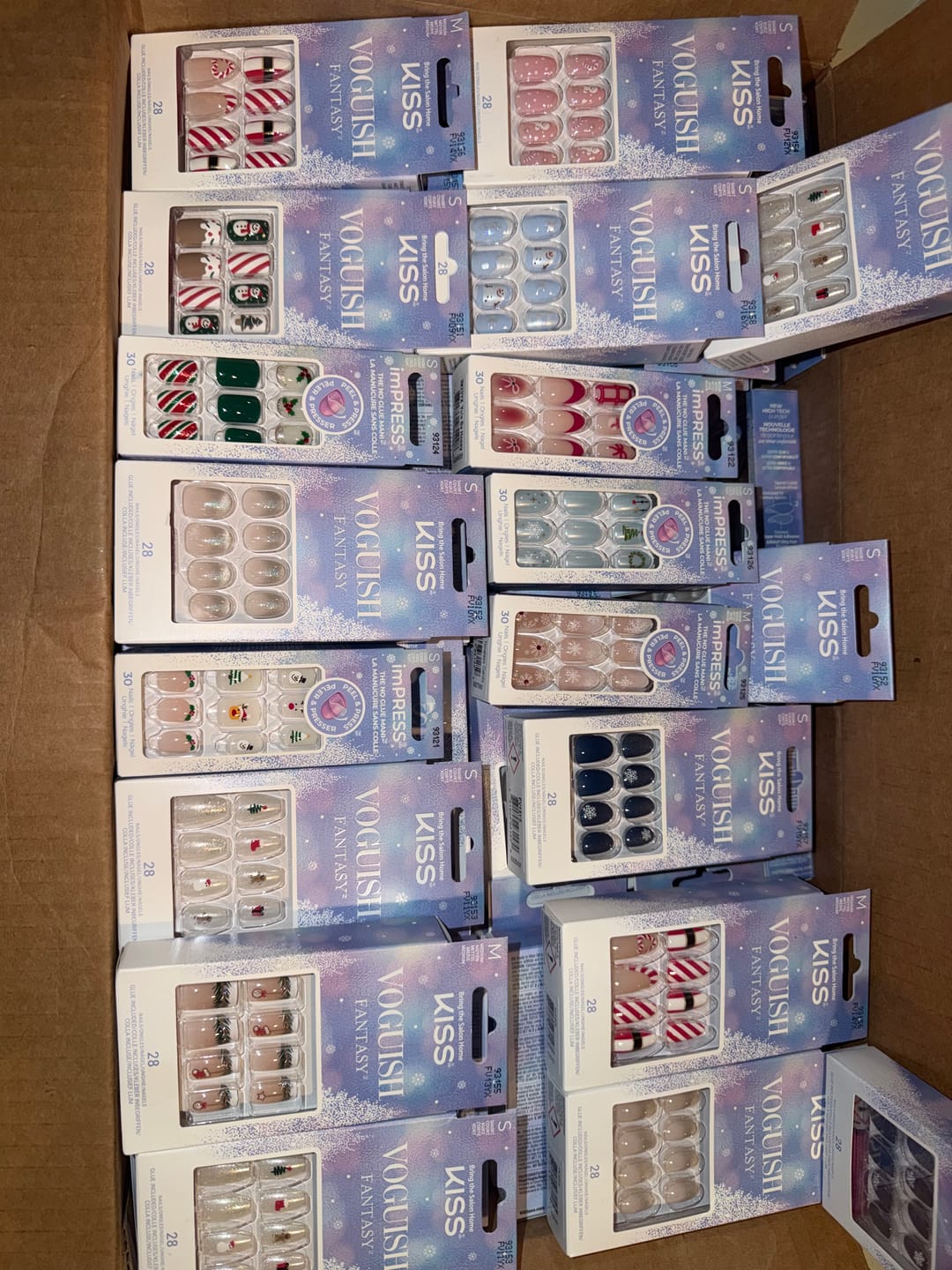 Customer photo review of KISS & imPRESS Voguish Fantasy Holiday Press-On Nails Mix (100 Pcs Lot)