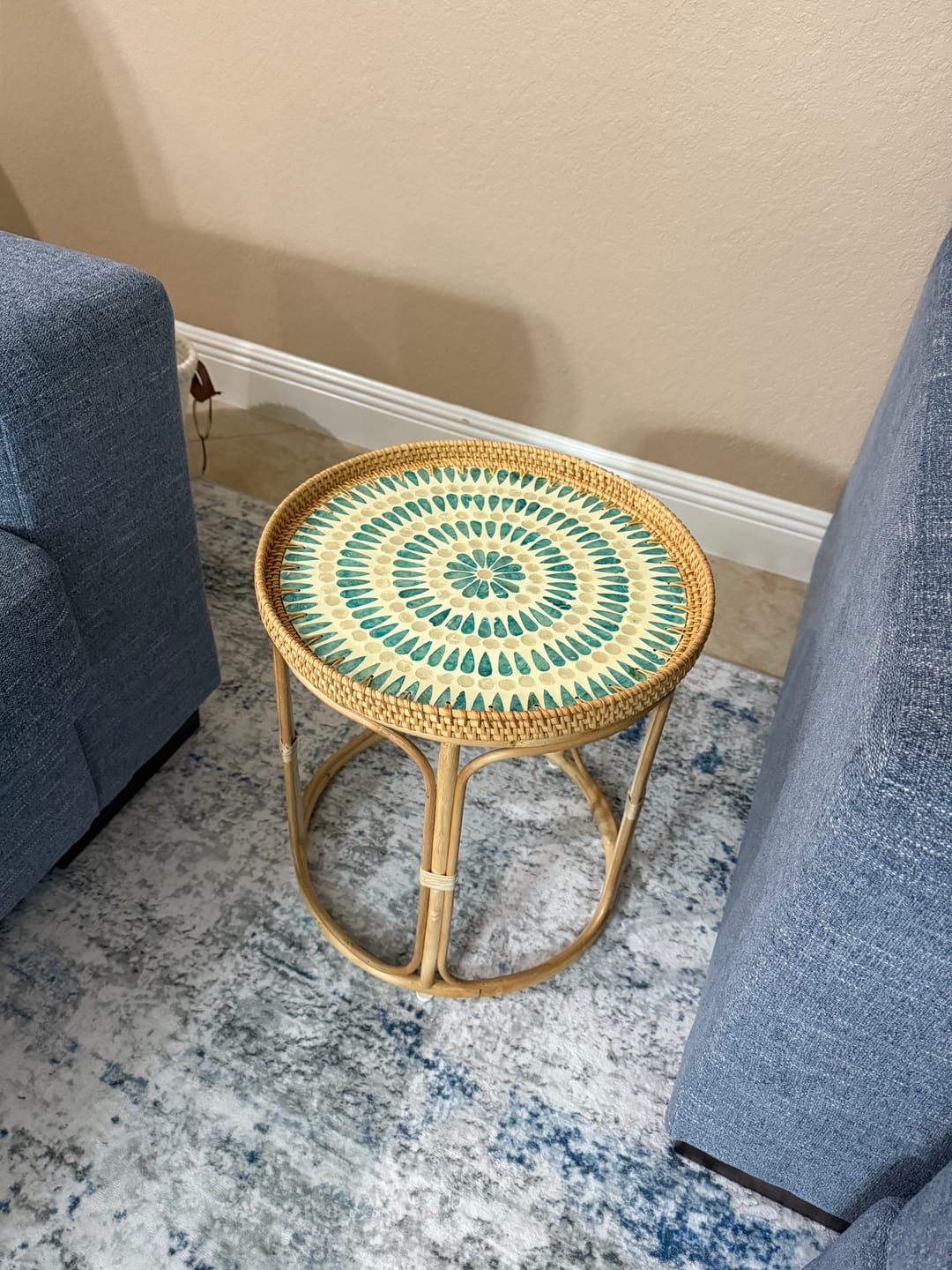 Customer photo review of Serene Rattan Table