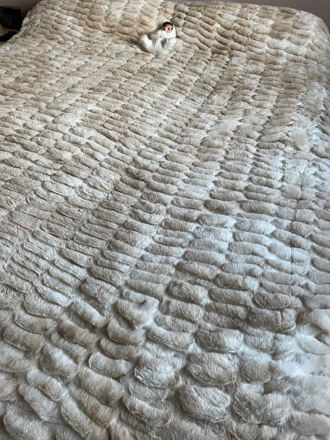Customer photo review of Caramel Swirl Double-sided Minky Blanket