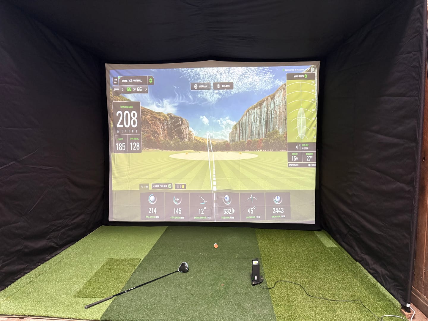 Customer photo review of Professional Golf Simulator Enclosure Bay - 24/7 Golf - HD Quality, Safe Play