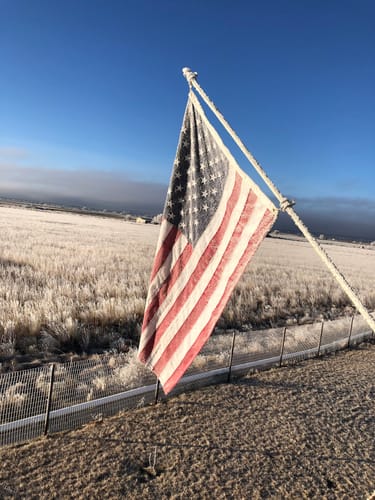 Customer photo review of 3' x 5' American Flag Set