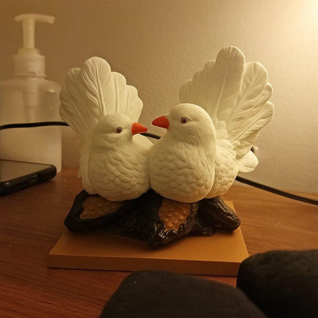 Customer photo review of Love Birds Statue With Base in Premium Quality Decorative Showpiece Resin Article for Home and Office Decor by Vastu Mandir