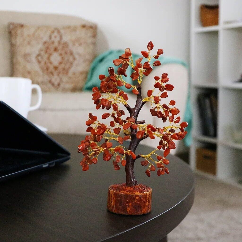 Customer photo review of Premium Red Jasper Vastu Tree (600 Beads, 12 Inch) for Endurance, Deep Grounding, and Physical Vitality | Vastu Crystal Tree for Stability By Vastu Mandir