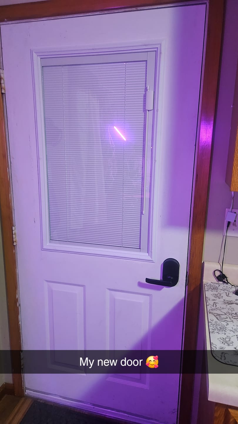 Customer photo review of Raise & Lower Blinds Glass and Frame Kit (Half Lite)