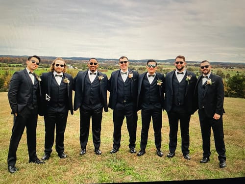 Devon R. review of Floral Olive Green Bow Tie in Cotton image 1 out of 1