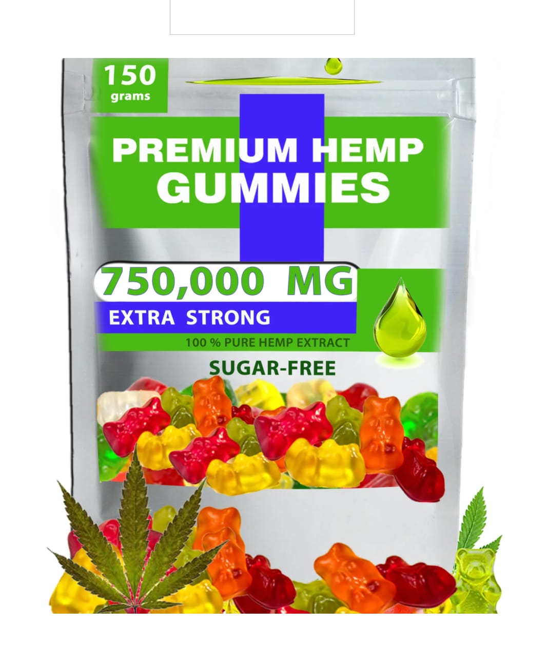 Customer photo review of Hemp Gummy Bears 750,000mg Sugar-Free Premium Organic + Vitamins: C B D E + Omega 3 6 9