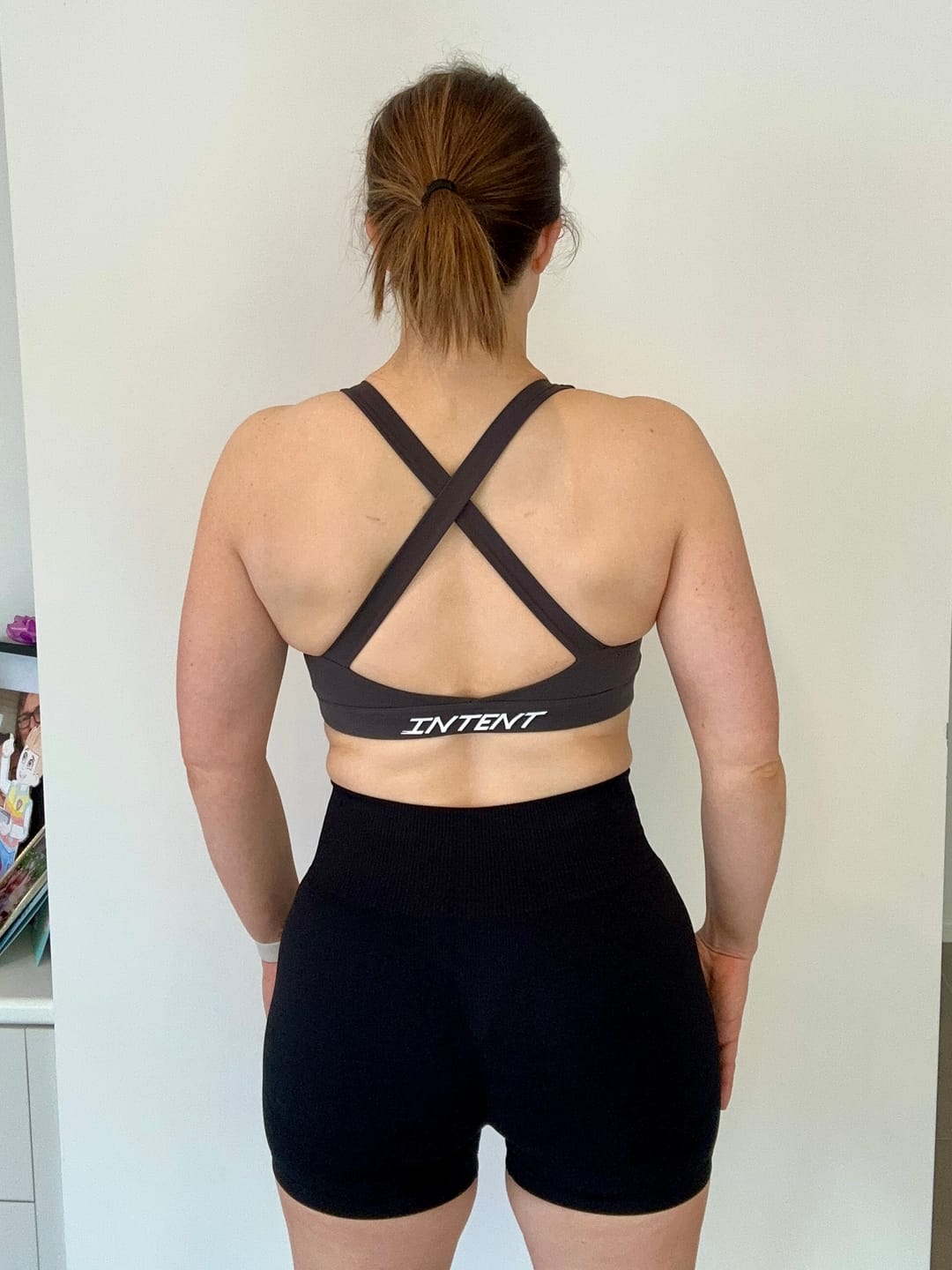 Customer photo review of ASCEND CROSSBACK SPORTS BRA - Iron Grey