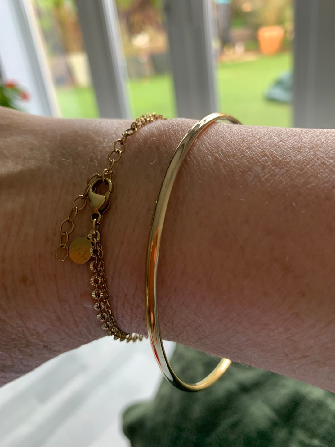 Customer photo review of Classic Gold Bangle