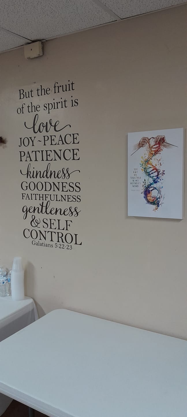 Customer photo review of You Knit Me Together In My Mother's Womb, Christian Artwork, Psalm 139:13 Wall Art Canvas