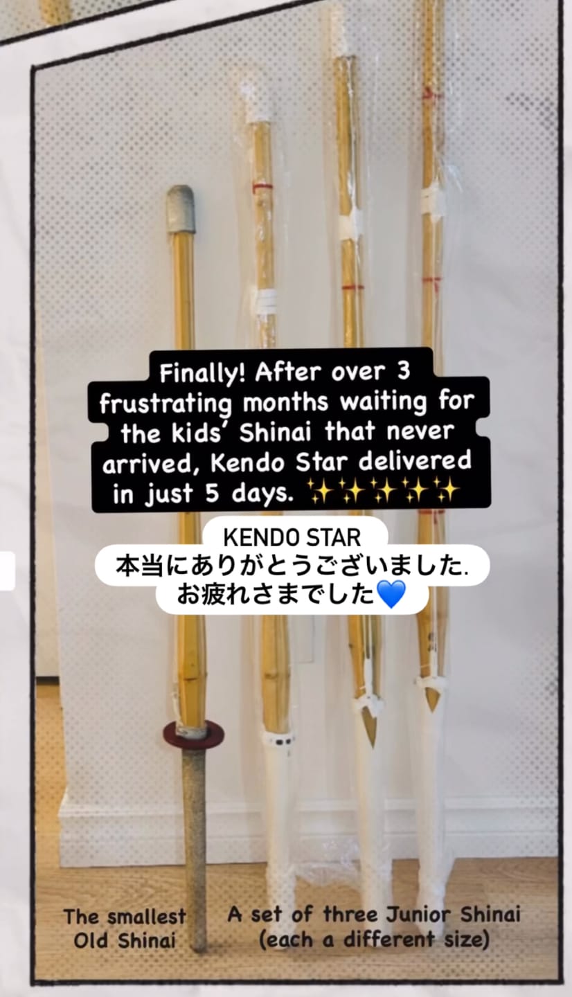 Customer photo review of *JUNIOR SIZE* - Practice Shinai ‘KENSHIN’ - Set of 3