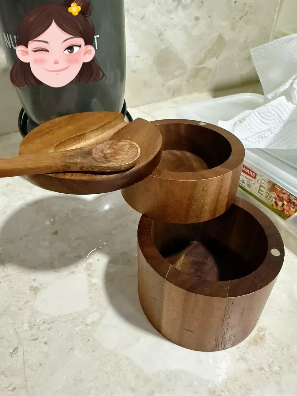 Customer photo review of Salt & Pepper Cellar + Spoon Included