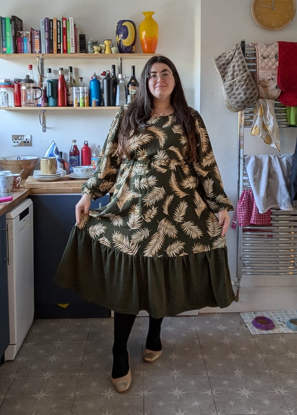 Customer photo review of Plain Linen Look Viscose Fabric