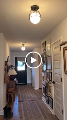 Customer video review of 1-Light Opal Glass Sphere Semi-Flush Mount