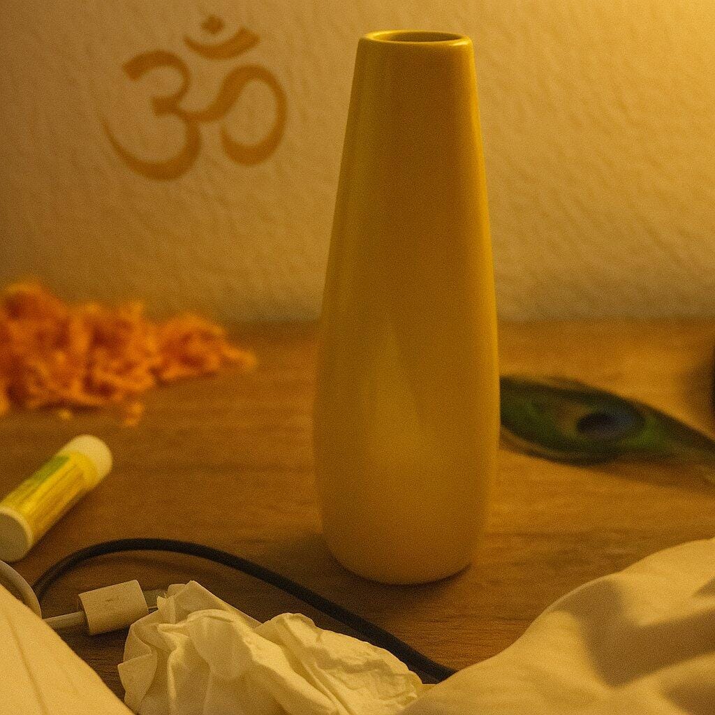 Customer photo review of Premium Yellow Resin Vase Vastu Remedy for Financial Stability, Money Saving & Expenditure Control in SSW Direction Vastu Remedies for Living Rooms, Bedrooms & Office Spaces by Vastu Mandir