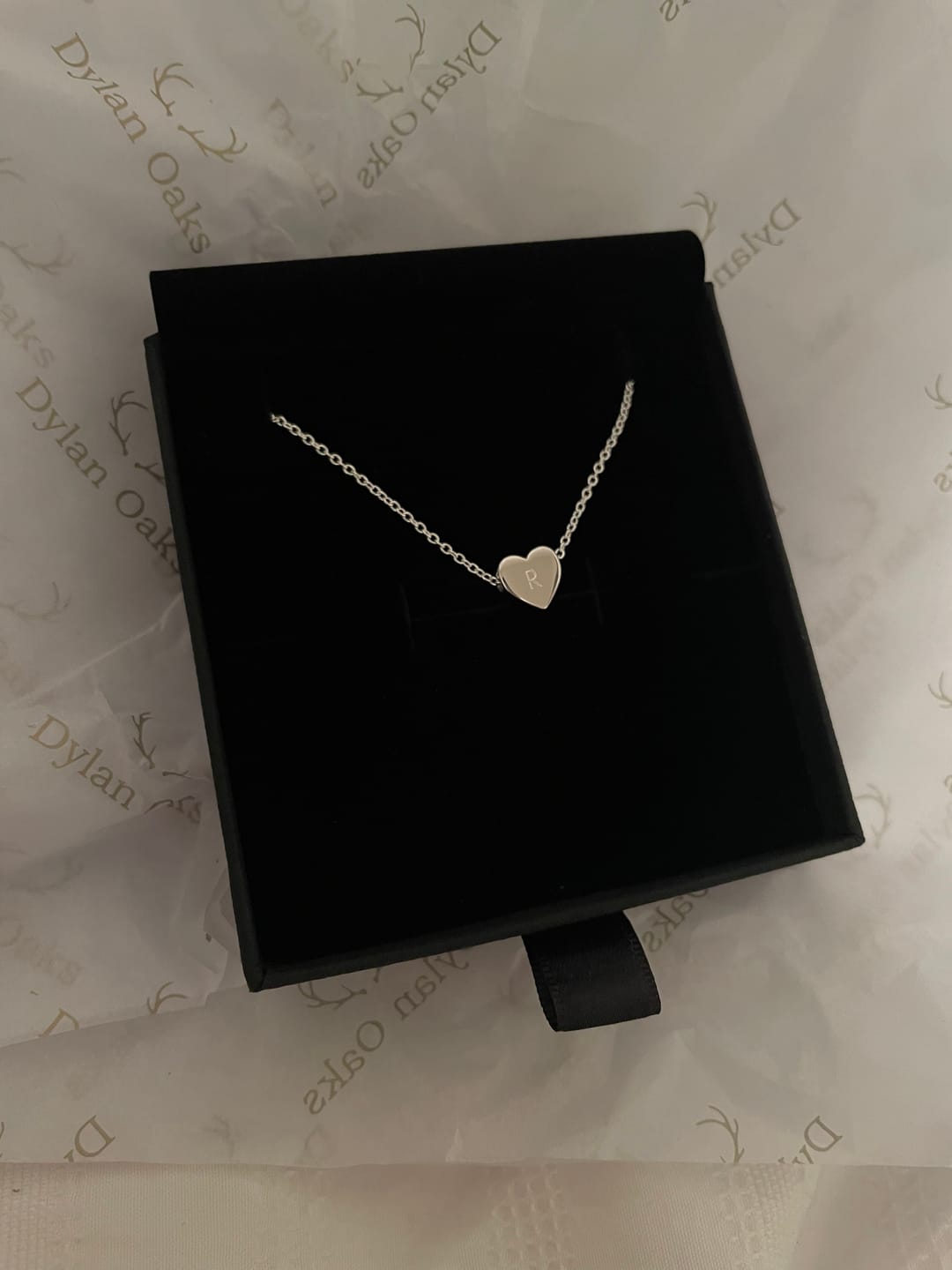 Customer photo review of Amo Heart Necklace in Silver