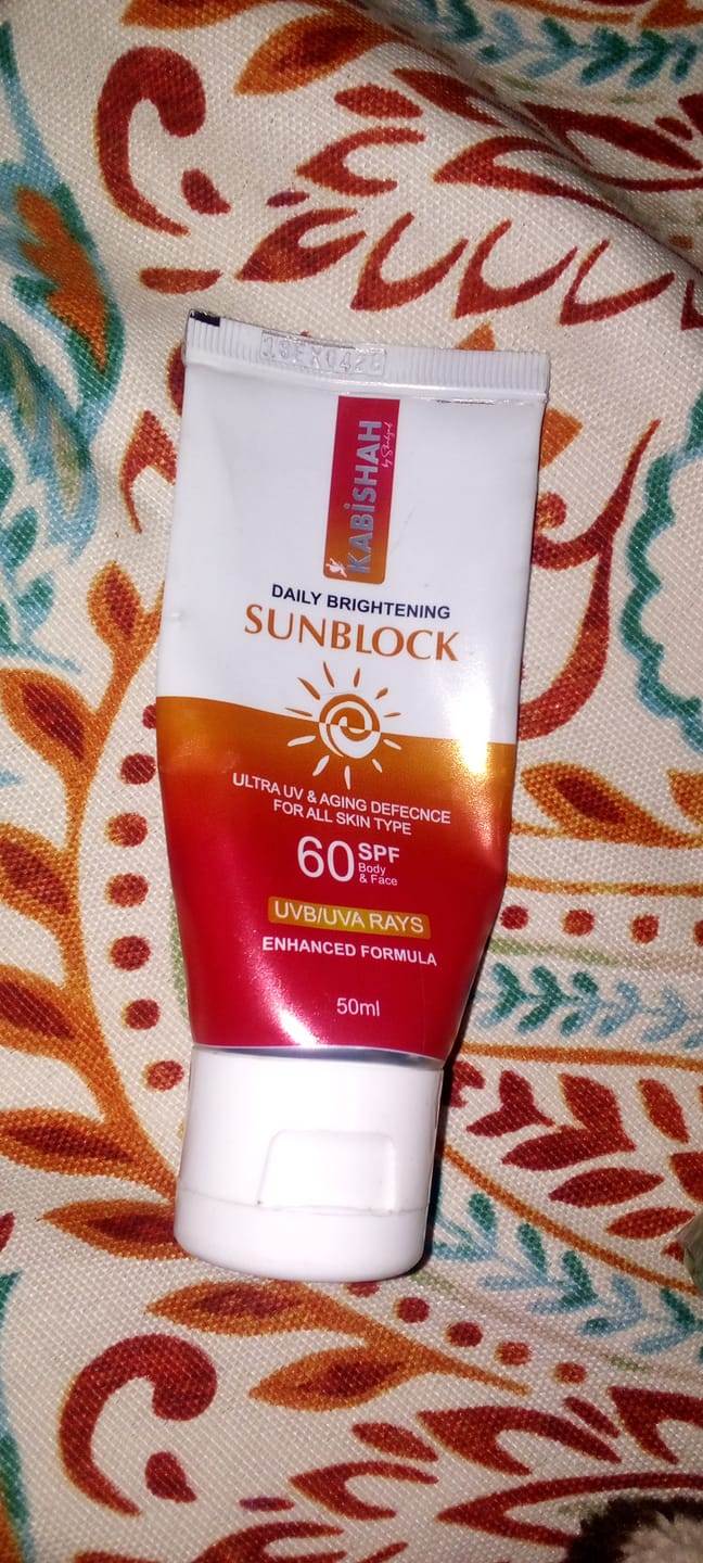 Customer photo review of LuminaGuard Daily Brightening Sunblock Double Pack Bundle.