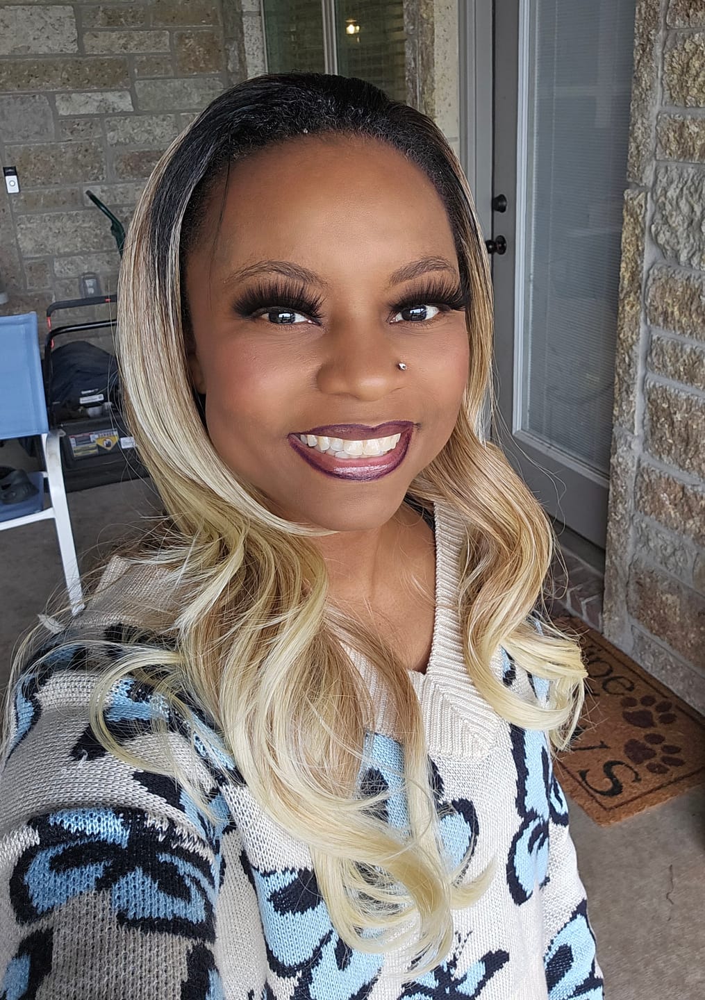 Customer photo review of Outre Quick Weave Half Wig Cap - HAZEL