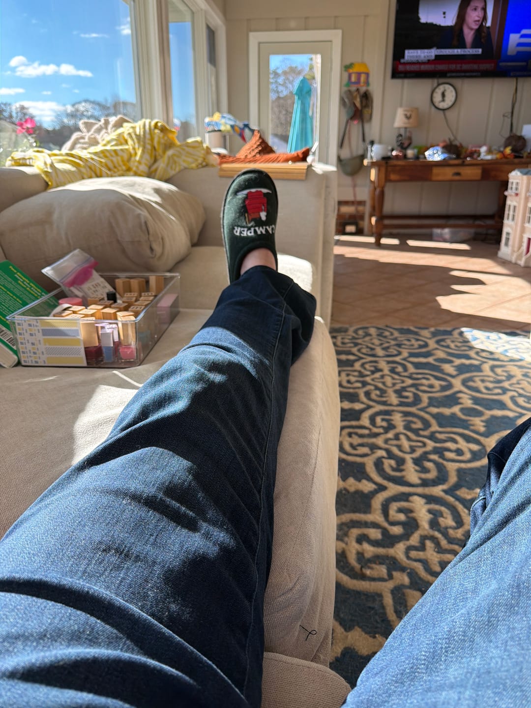 Customer photo review of Sloane Tall Straight Leg Jean - Dark Wash