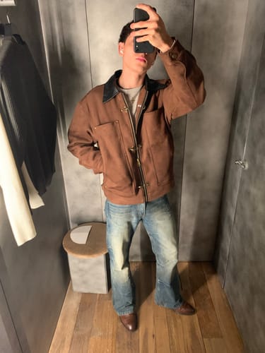 Customer photo review of Omirad Metal Buckle Suede Jacket