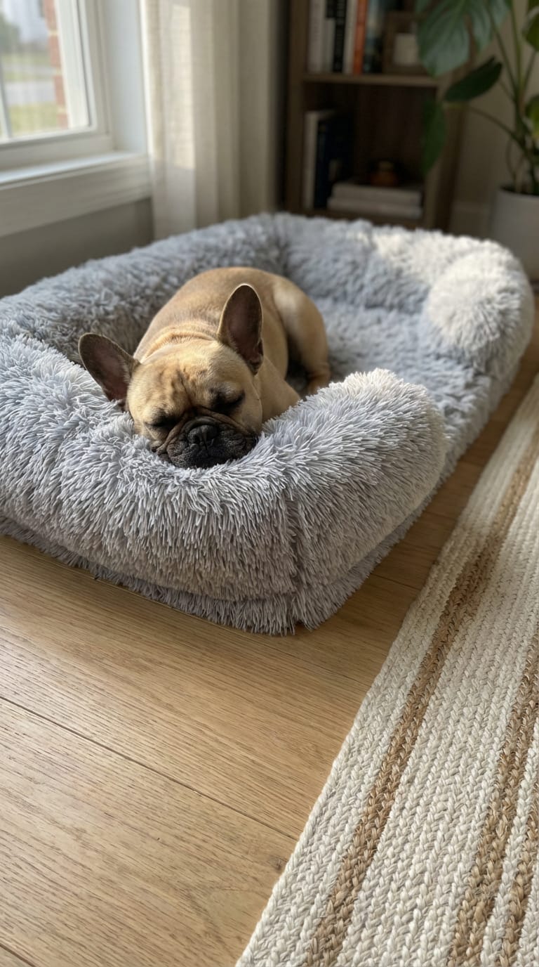 Customer photo review of ComfortCradle Dog Bed: Orthopedic Pet Comfort