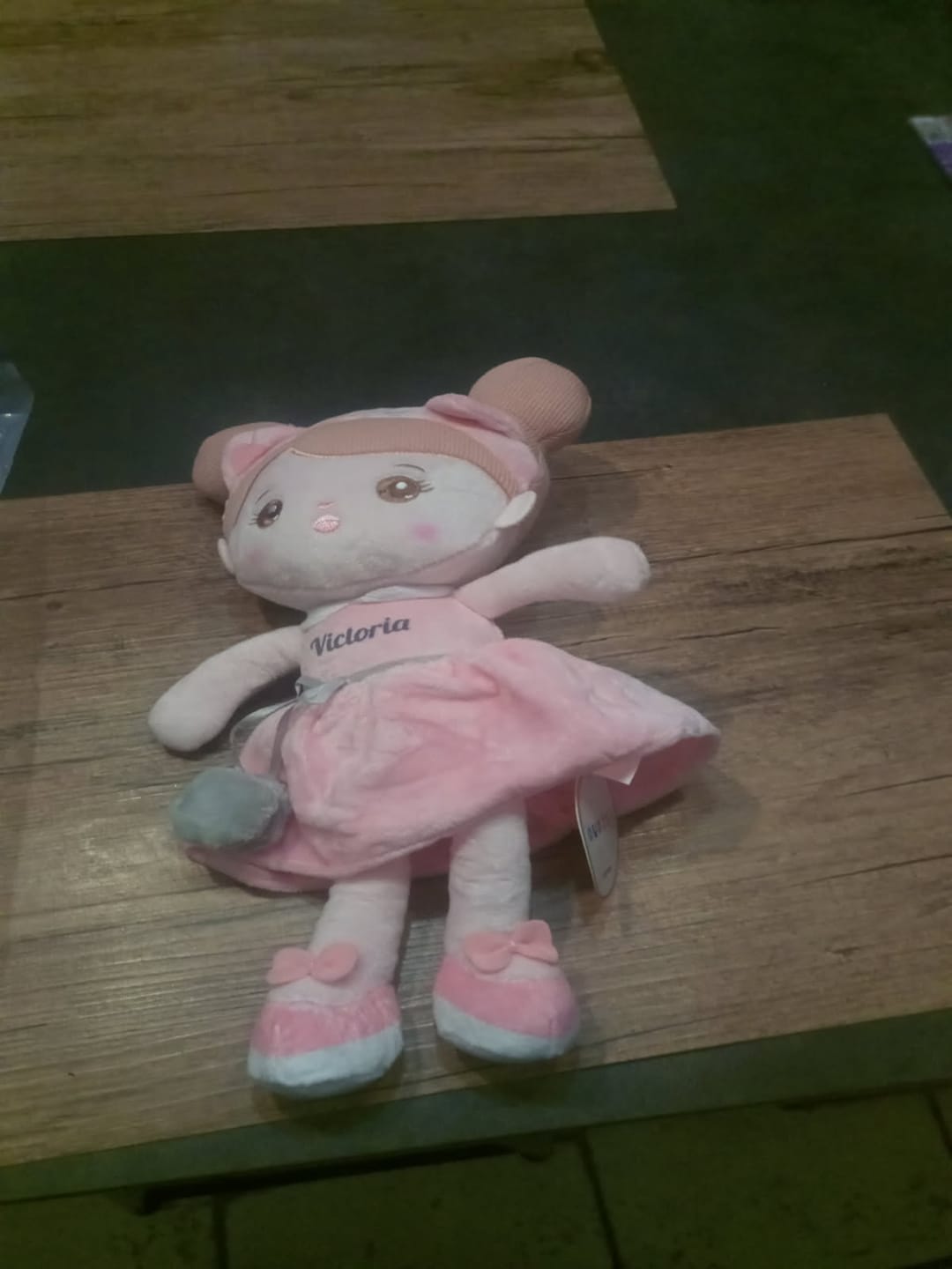 Customer photo review of Personnalisée Poupée en Peluche avec Yeux Ouverts de Chat Rose