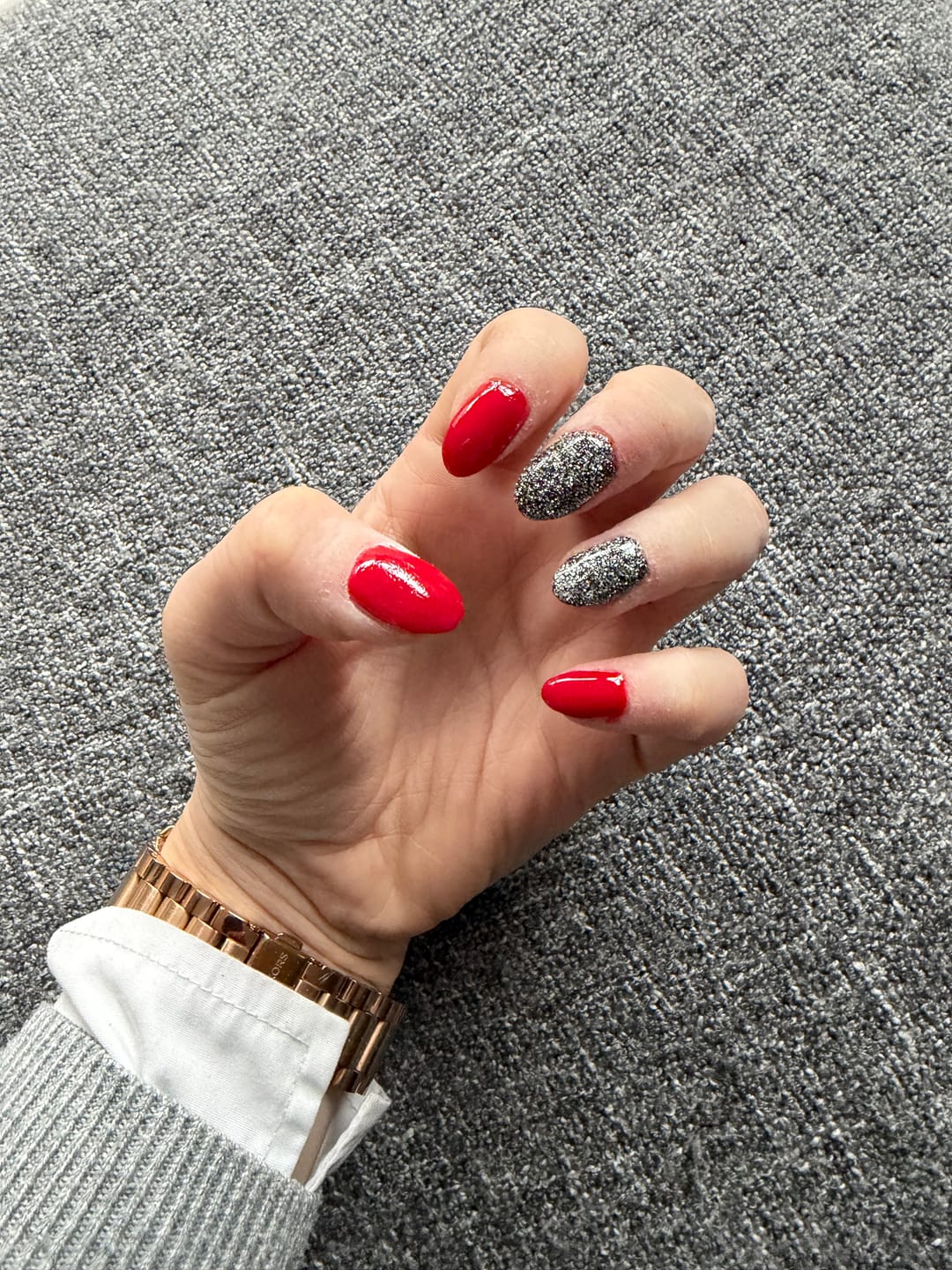 Customer photo review of Christmas Red Dipping Powder