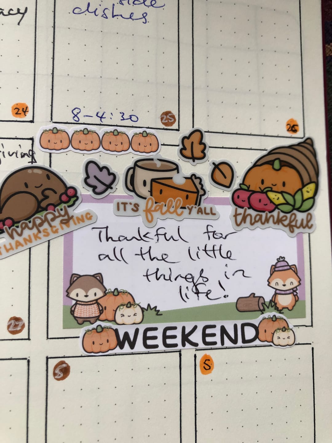 Customer photo review of Happy Autumn Sticker Sheet