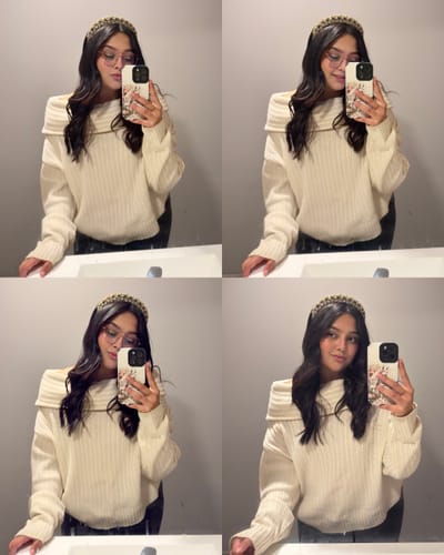 Customer photo review of SWEATER LINA CRUDO