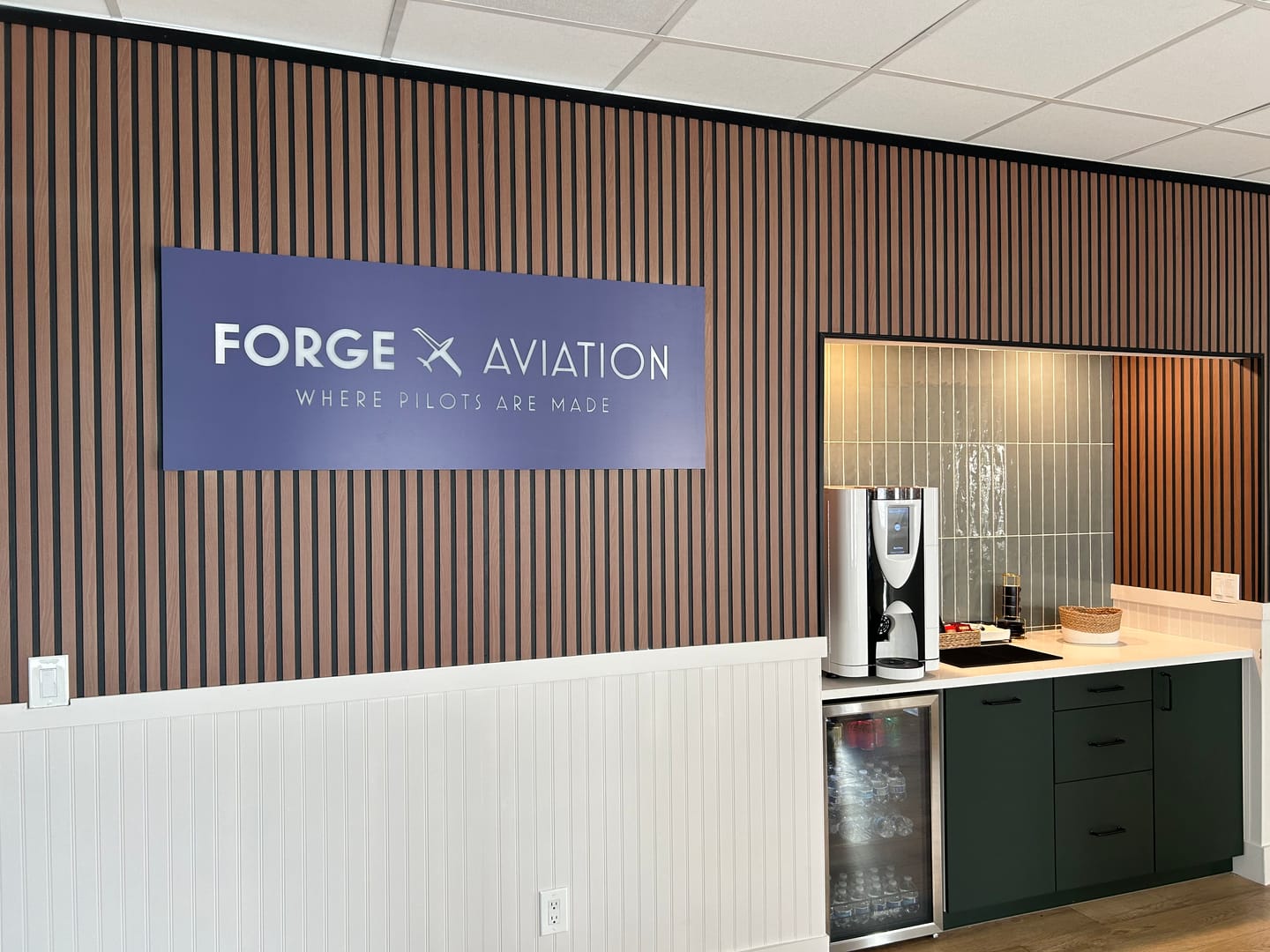 Customer photo review of Custom Rectangular Indoor 3D Logo Sign (S1)