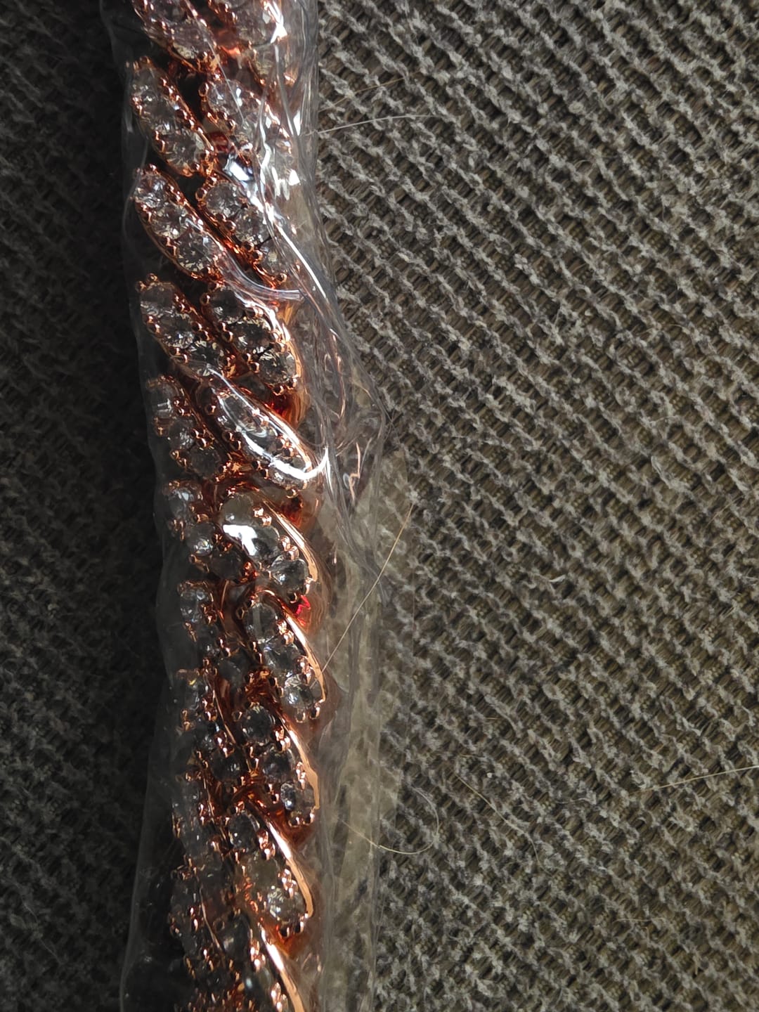 Customer photo review of 10mm Iced Cuban Bracelet - Rose Gold