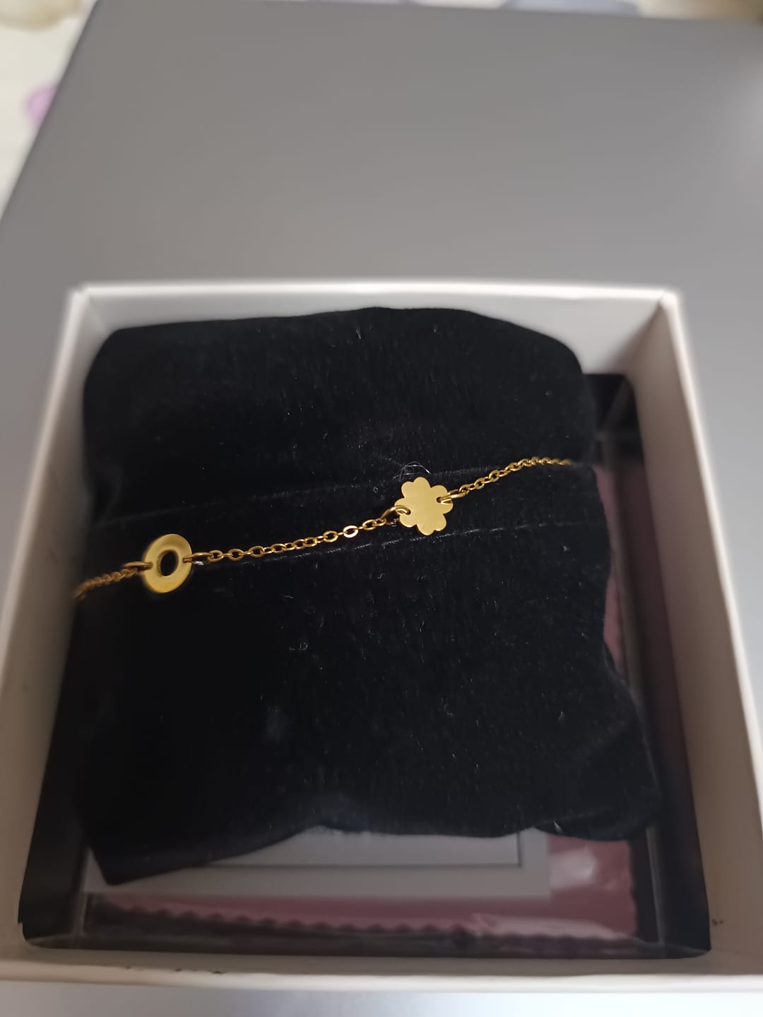 Customer photo review of Dainty Flower Bracelet