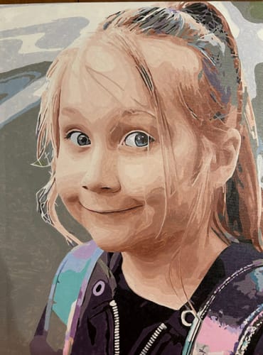 Customer photo review of Custom Portrait Paint By Numbers